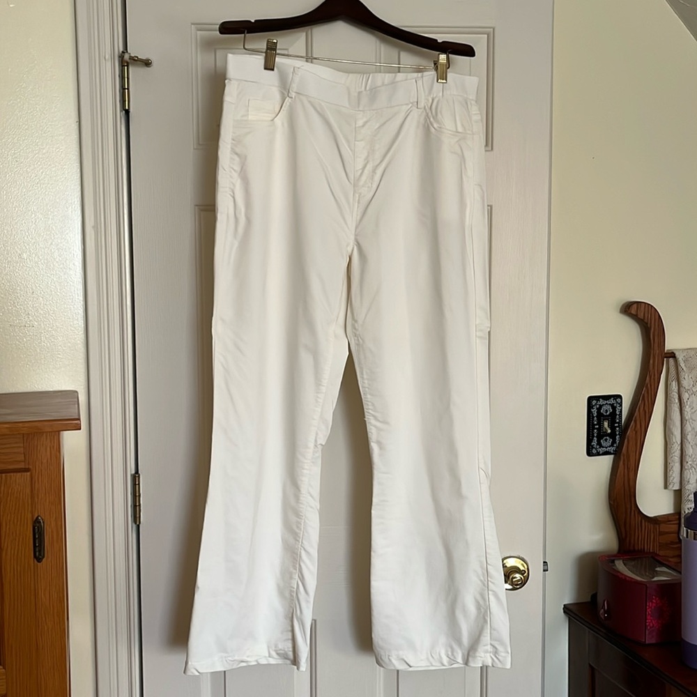 Winter white lightweight pull on slacks